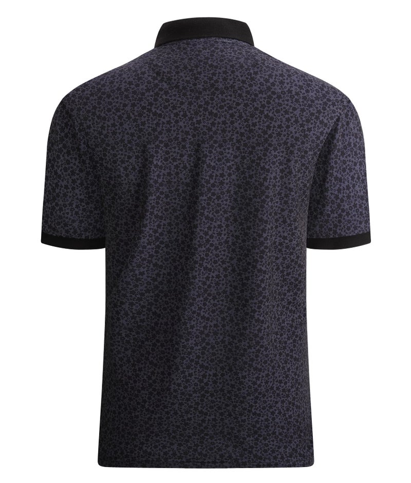 Alex Vando Mens Polo Shirts Short Sleeve Regular Fit Printed Golf Polo Shirt,Print01 Navy,M - Image 2