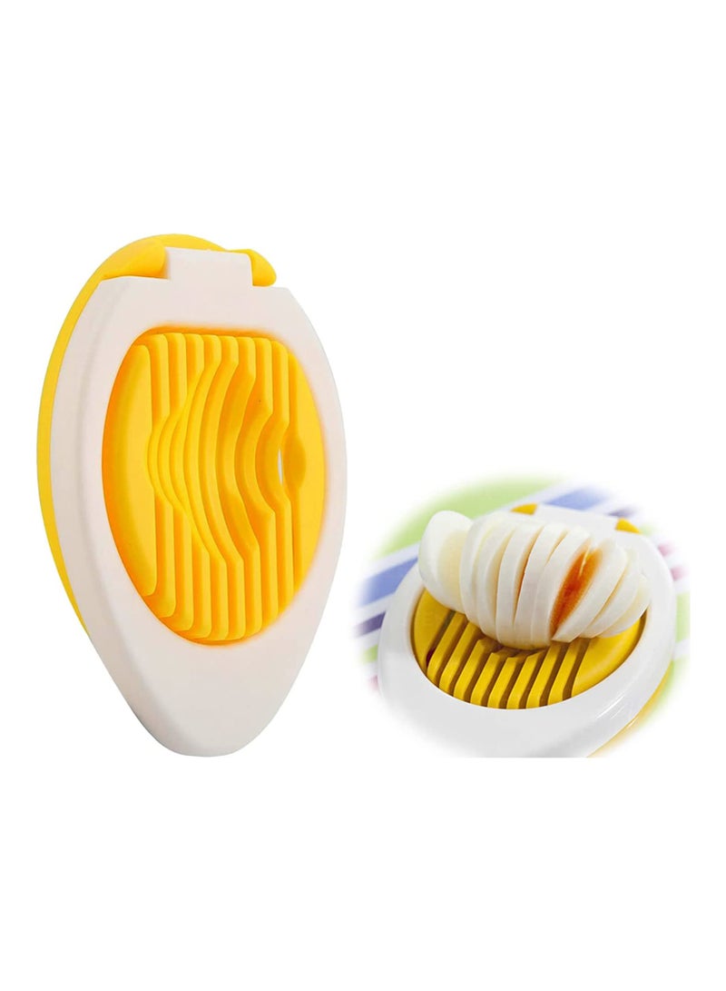 SYOSI Egg Slicer Cutter Heavy Duty Hard Boiled Eggs Dicer Chopper Stainless Steel Wire Fruit Garnish Plastic Separator Peeler for Wedger Ham Banana and Strawberry - Image 1