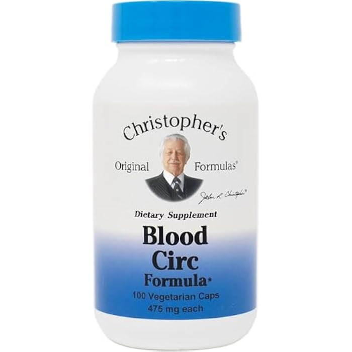 Christopher's Original Formulas Blood Circ Formula Capsules, Herbal Supplement for Cardiovascular & Circulatory Wellness, 100 Capsules - Image 1