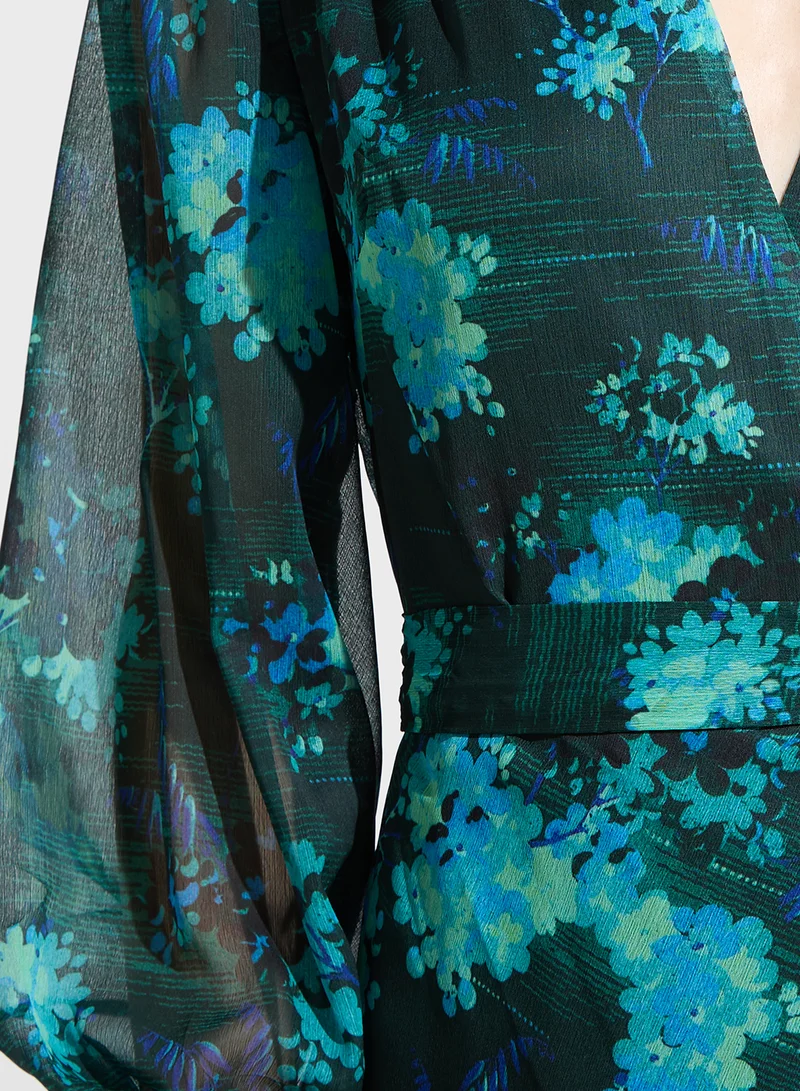 هوب اند ايفي Floral Chiffon Maxi Dress