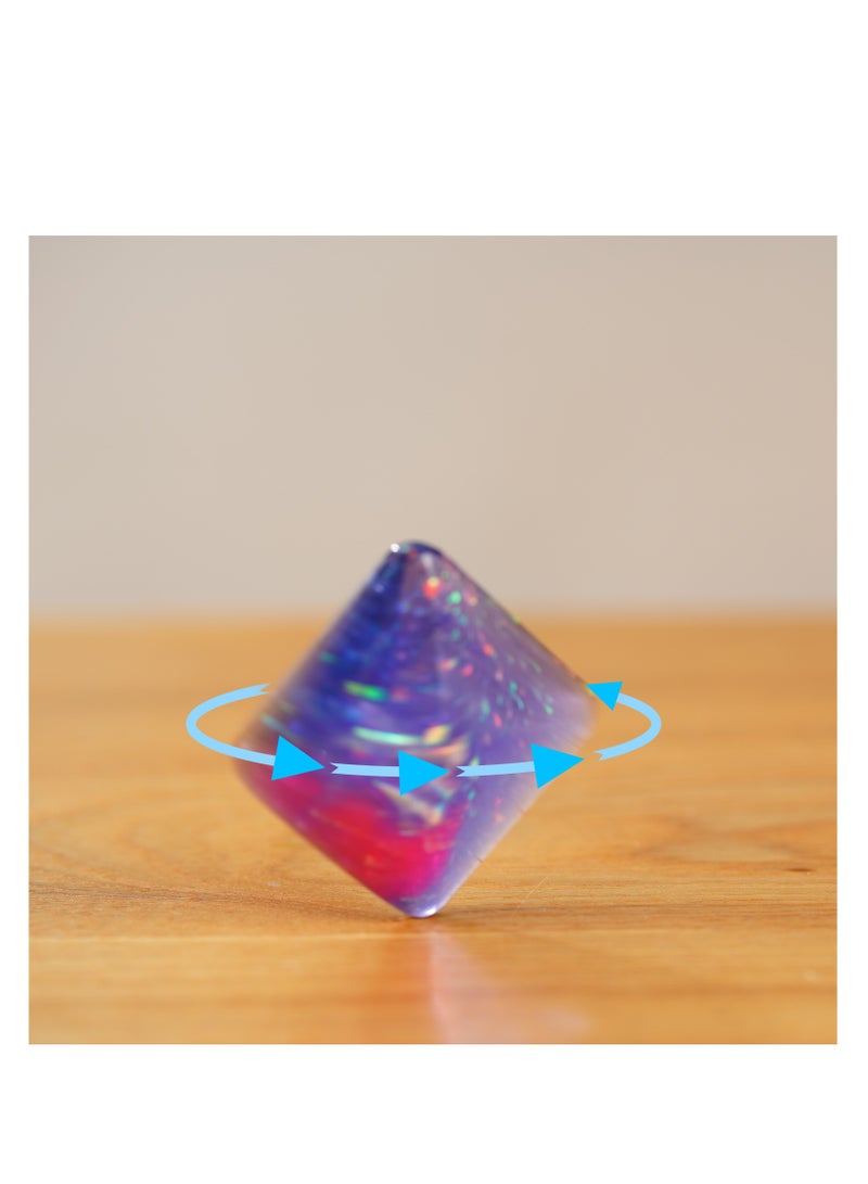 general Gleaming finger spinner desktop kinetic energy venting stress relief personalized trendy toy black technology - two spinners - Orion + Milky Way, + two PU leather cases - Image 3