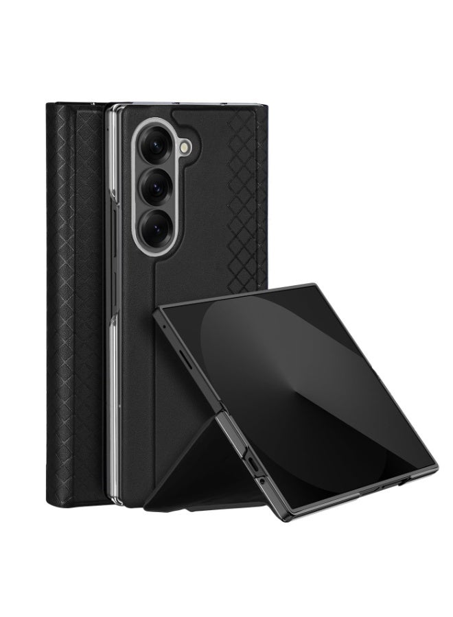 general Cover Compatible with Samsung Galaxy Z Fold 7 5G, PU Leather Case Magnetic Closure Design Flip Stand Cover with Card Slot, Shockproof Protective Wallet Case - Image 1