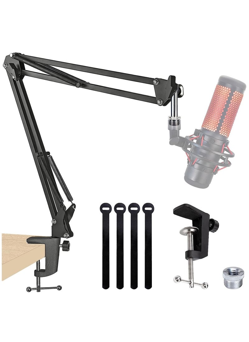 Arabest - Boom Arm Mic Stand, Adjustable Suspension Boom Scissor Arm Stand for HyperX QuadCast, QuadCast S – RGB USB Condenser Microphone - Image 1