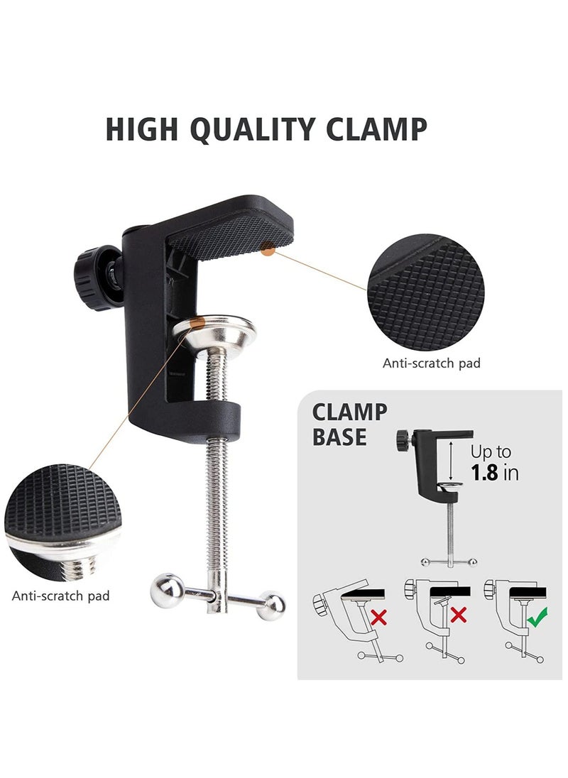 Arabest - Boom Arm Mic Stand, Adjustable Suspension Boom Scissor Arm Stand for HyperX QuadCast, QuadCast S – RGB USB Condenser Microphone - Image 1
