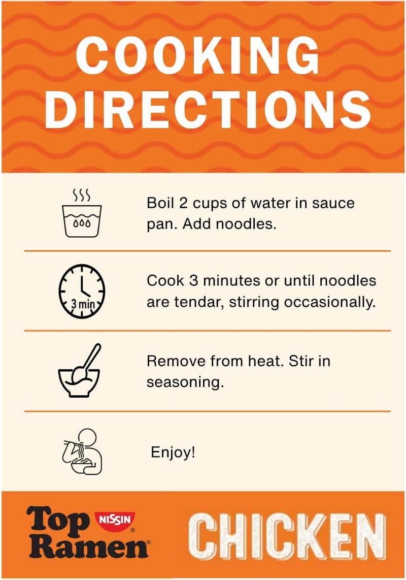 Nissin Top Ramen Chicken Flavor Noodle Soup (Pack of 24) - Image 5