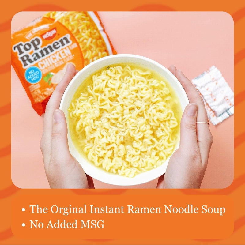 Nissin Top Ramen Chicken Flavor Noodle Soup (Pack of 24) - Image 4