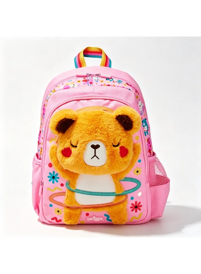 Cute Kids Backpack with Detachable Plush Doll, 36*28*13cm Lightweight Spacious School Bag for Girls Daily Study Travel