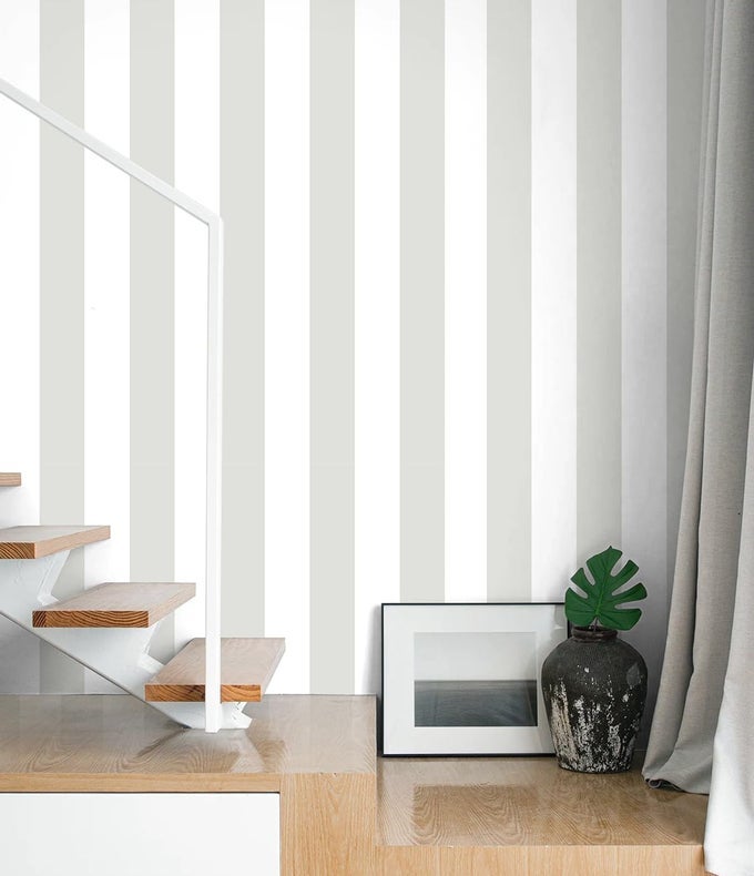 177X118 GREY AND WHITE WALLPAPER STRIPED PEEL AND STICK WALLPAPER GRAY SELFADHESIVE CONTACT PAPER MODERN REMOVABLE WALL PAPER FOR BEDROOM WALL COVERING