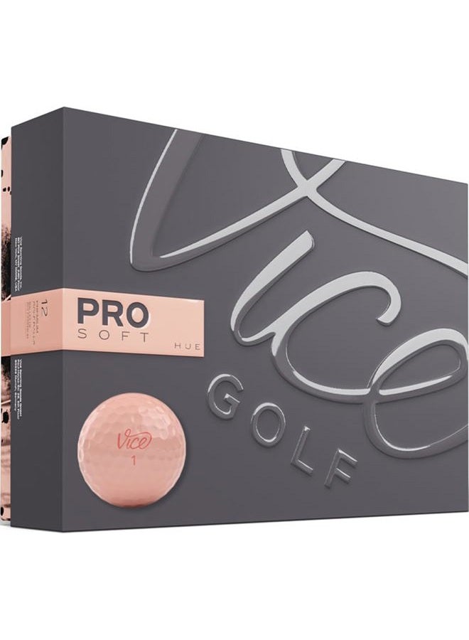 Vice Golf Pro Soft Hue Peach Parfait Golf Balls - Image 1