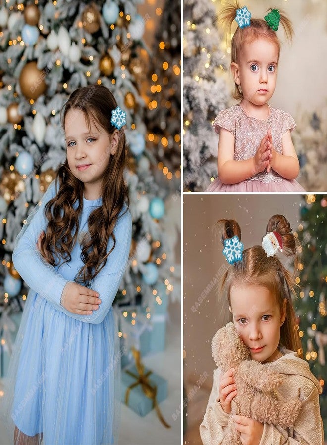 بيسماهير مشابك شعر BASEMMAHER بتصميم ندفة الثلج لعيد الميلاد للنساء، دبابيس شعر على شكل شجرة عيد الميلاد وسانتا كلوز، مشابك شعر بلون السلحفاة، مشابك قوية مانعة للانزلاق، إكسسوارات شعر للفتيات ذوات الشعر الكثيف والخفيف، لحفلات عيد الميلاد، 3 قطع - Image 5