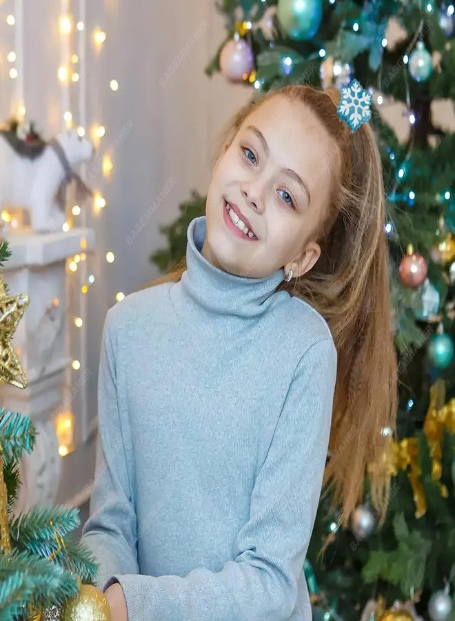 بيسماهير مشابك شعر BASEMMAHER بتصميم ندفة الثلج لعيد الميلاد للنساء، دبابيس شعر على شكل شجرة عيد الميلاد وسانتا كلوز، مشابك شعر بلون السلحفاة، مشابك قوية مانعة للانزلاق، إكسسوارات شعر للفتيات ذوات الشعر الكثيف والخفيف، لحفلات عيد الميلاد، 3 قطع - Image 4