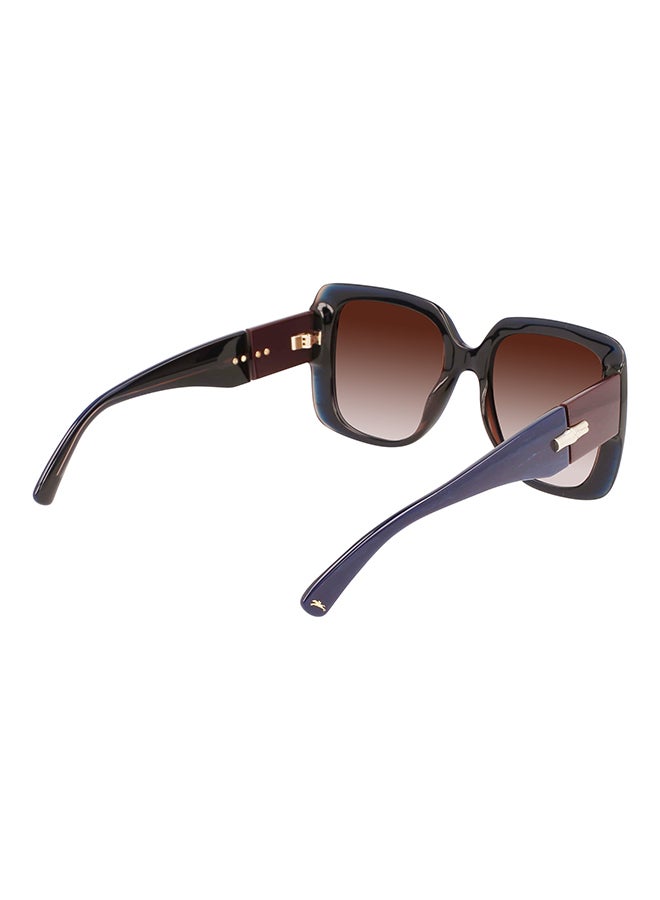 Longchamp نظارة شمسية مربعة للنساء مع حماية من الأشعة فوق البنفسجية - LO713S-403-5320 - مقاس العدسة: 53 مم  - Image 5