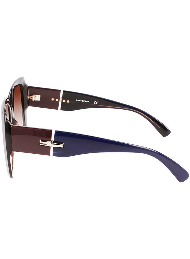 Longchamp نظارة شمسية مربعة للنساء مع حماية من الأشعة فوق البنفسجية - LO713S-403-5320 - مقاس العدسة: 53 مم  - Image 2