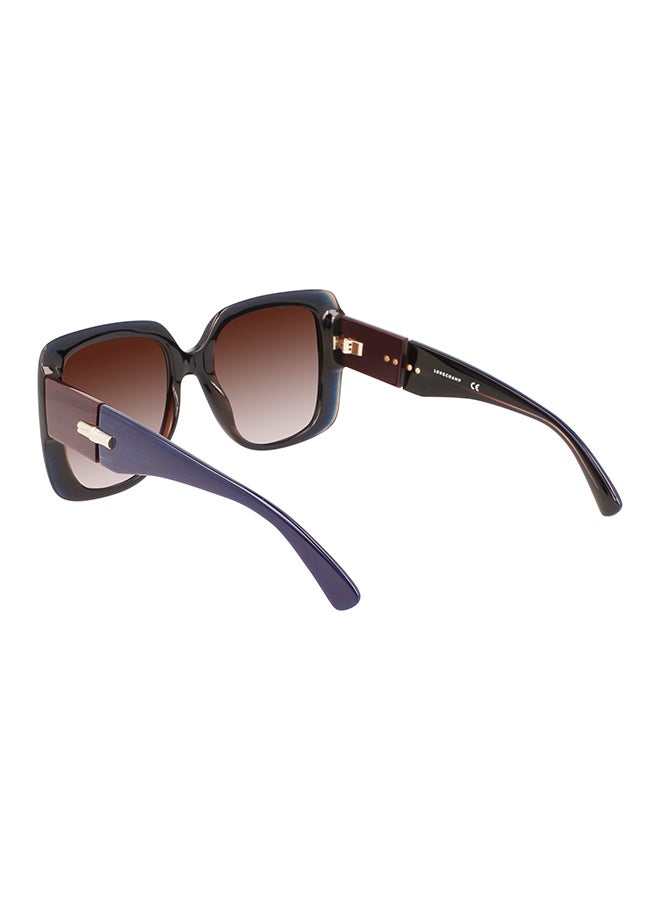 Longchamp نظارة شمسية مربعة للنساء مع حماية من الأشعة فوق البنفسجية - LO713S-403-5320 - مقاس العدسة: 53 مم  - Image 3