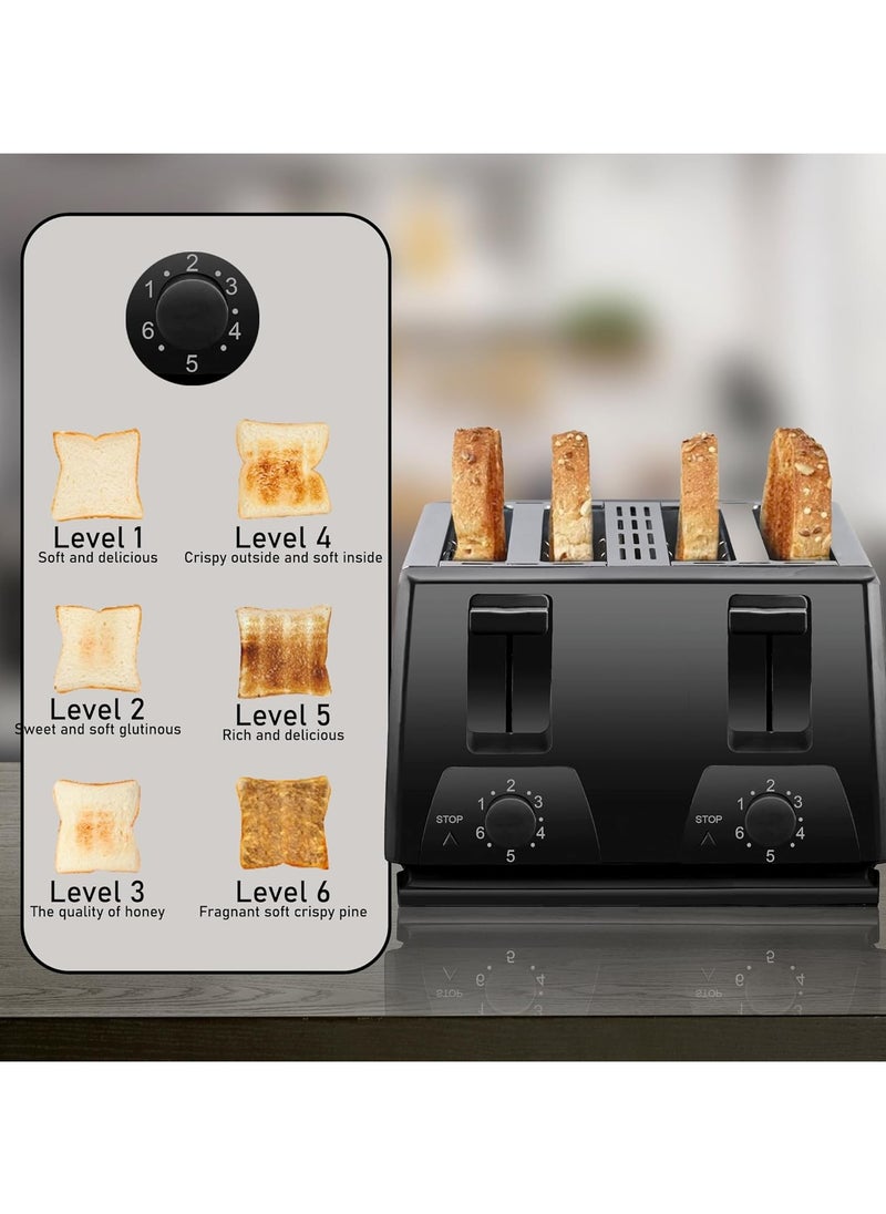 SLIVERS CRIEST - 2-Slice, Stainless Steel, Dual-Side Heating, 6 Browning Levels, Defrost, Reheat & Cancel Functions, Wide Slots, Removable Crumb Tray - Image 1