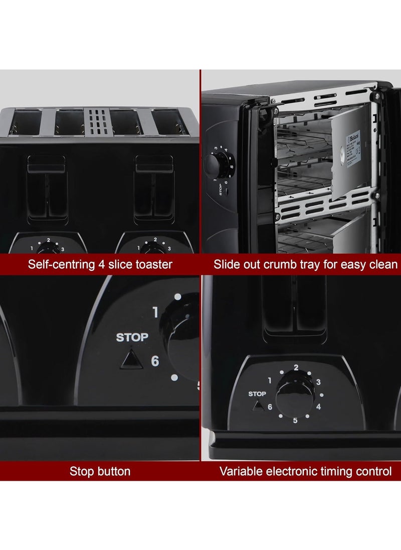 SLIVERS CRIEST - 2-Slice, Stainless Steel, Dual-Side Heating, 6 Browning Levels, Defrost, Reheat & Cancel Functions, Wide Slots, Removable Crumb Tray - Image 1