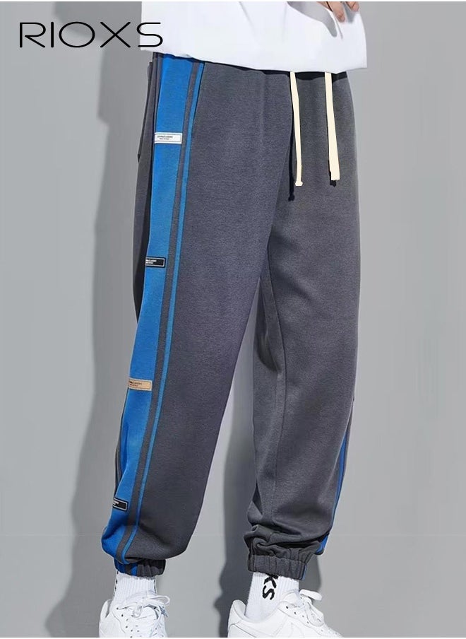 RIOXS Men's Cuffed Pants, Comfortable Joggers Pants, Fashionable Sweatpants with Drawstring Elastic Waist and Pockets, Perfect for Urban Casual Lifestyle, Great Sweatpants for Your Closet  - Image 1