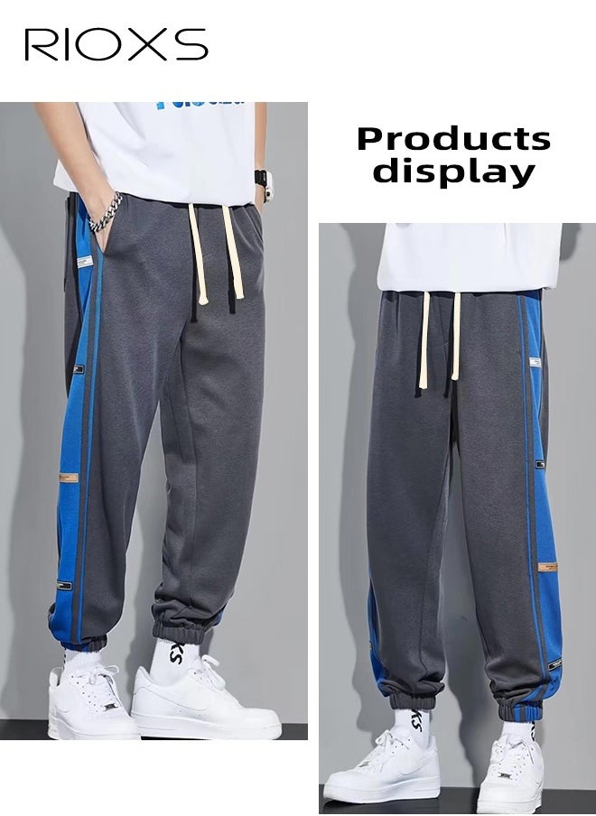 RIOXS Men's Cuffed Pants, Comfortable Joggers Pants, Fashionable Sweatpants with Drawstring Elastic Waist and Pockets, Perfect for Urban Casual Lifestyle, Great Sweatpants for Your Closet  - Image 4