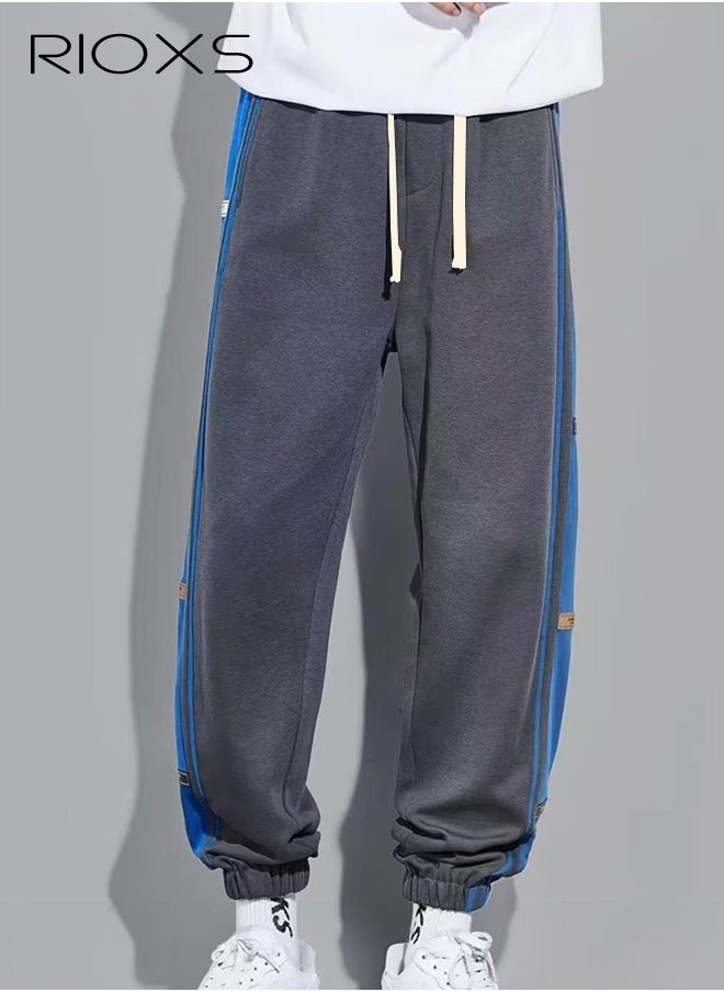 RIOXS Men's Cuffed Pants, Comfortable Joggers Pants, Fashionable Sweatpants with Drawstring Elastic Waist and Pockets, Perfect for Urban Casual Lifestyle, Great Sweatpants for Your Closet  - Image 3