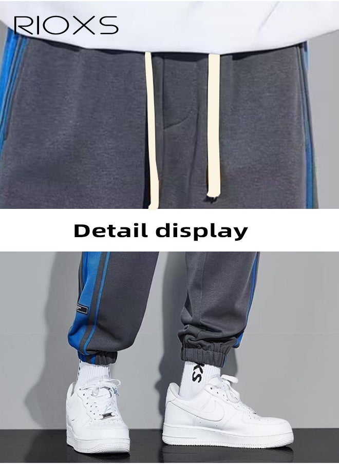 RIOXS Men's Cuffed Pants, Comfortable Joggers Pants, Fashionable Sweatpants with Drawstring Elastic Waist and Pockets, Perfect for Urban Casual Lifestyle, Great Sweatpants for Your Closet  - Image 5