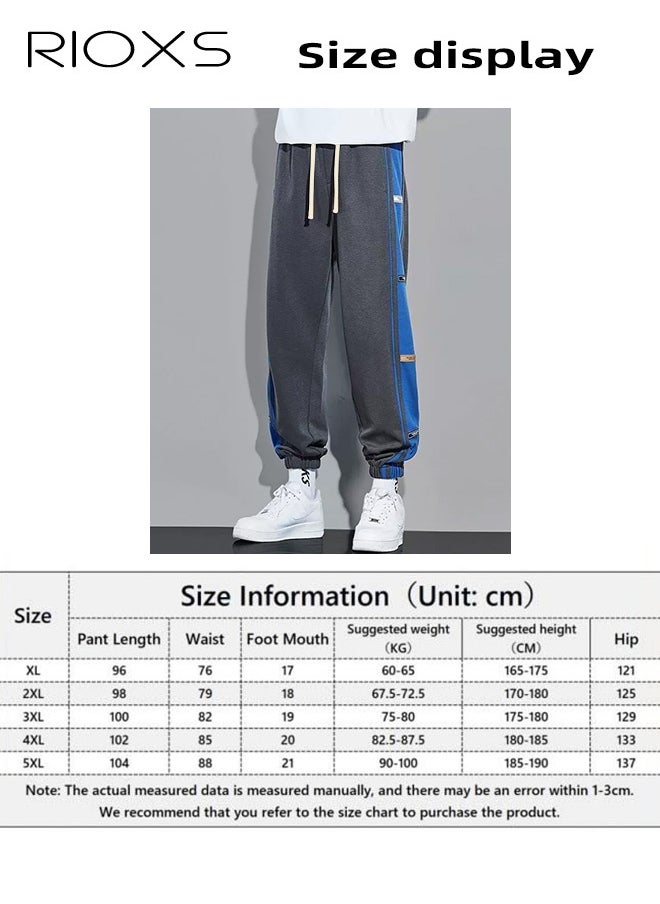 Men's Cuffed Pants, Comfortable Joggers Pants, Fashionable Sweatpants with Drawstring Elastic Waist and Pockets, Perfect for Urban Casual Lifestyle, Great Sweatpants for Your Closet