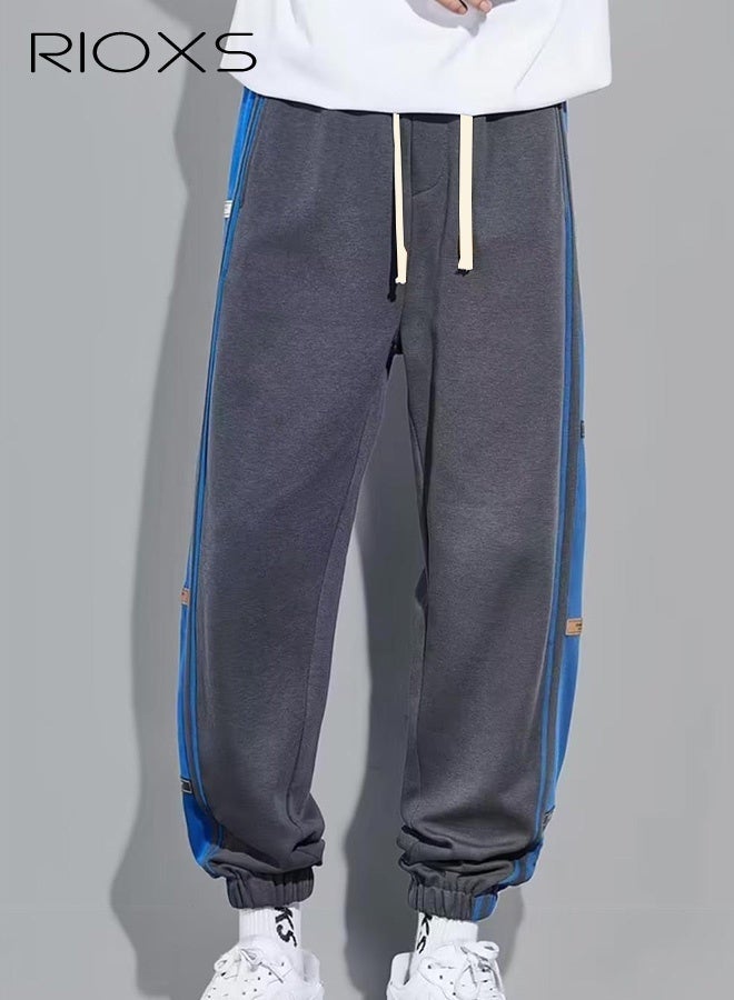 RIOXS Men's Cuffed Pants, Comfortable Joggers Pants, Fashionable Sweatpants with Drawstring Elastic Waist and Pockets, Perfect for Urban Casual Lifestyle, Great Sweatpants for Your Closet - Image 3