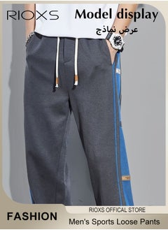 RIOXS Men's Cuffed Pants, Comfortable Joggers Pants, Fashionable Sweatpants with Drawstring Elastic Waist and Pockets, Perfect for Urban Casual Lifestyle, Great Sweatpants for Your Closet  - Image 4