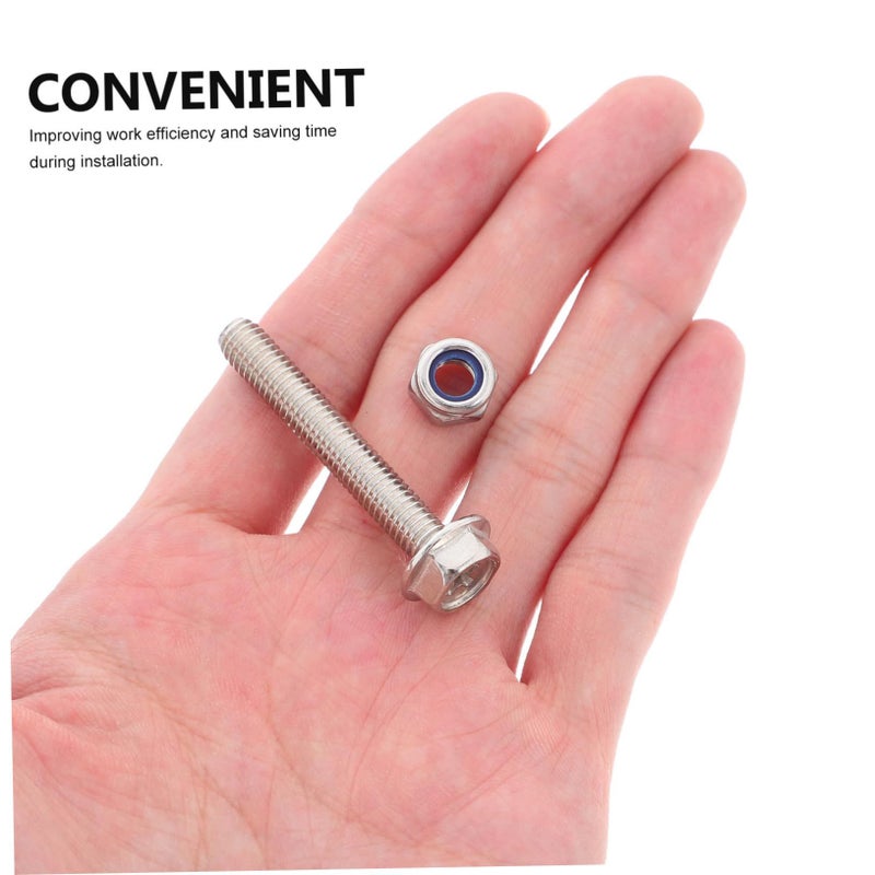 Full Threaded Metric Bolts Stainless Steel Fastening Kit Assorted Hardware Nuts Set for Installation and Repair - Image 5
