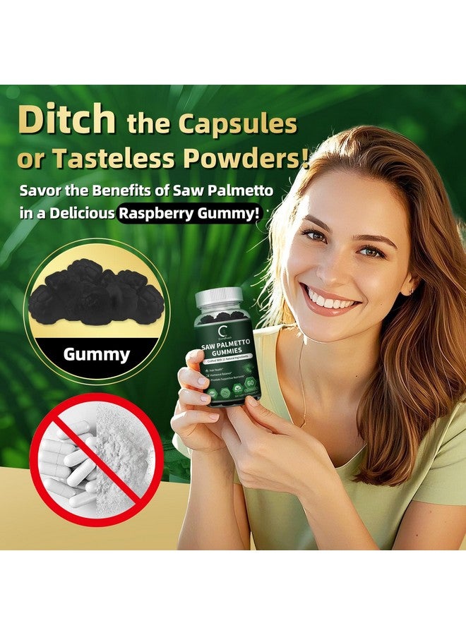 GPGP GreenPeople GPGP GreenPeople Saw Palmetto for Women & Men - Prostate Supplements for Men, Potent Saw Palmetto Extract, DHT Blocker for Womens Hair Growth, Hormonal Balance Gummies, DHT Blocker, 60 Count, 2 Pack - Image 5