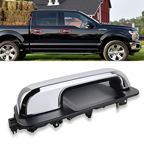 Moonlinks Compatible with Ford F150 Door Handle,2015-2020 F150 Front/Rear Passenger Exterior Door Pull Handle for Right Side,Chrome Lever(14603667/FL3Z1522404BF) - Image 1