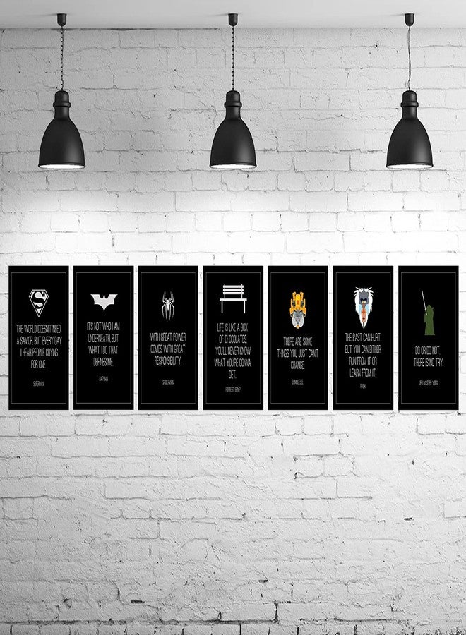 AD INFINITUM Movie Quotes Wall Posters | 300 GSM Paper, 9x13 inches | Set of 7 (9x13 inches) Black - Image 3