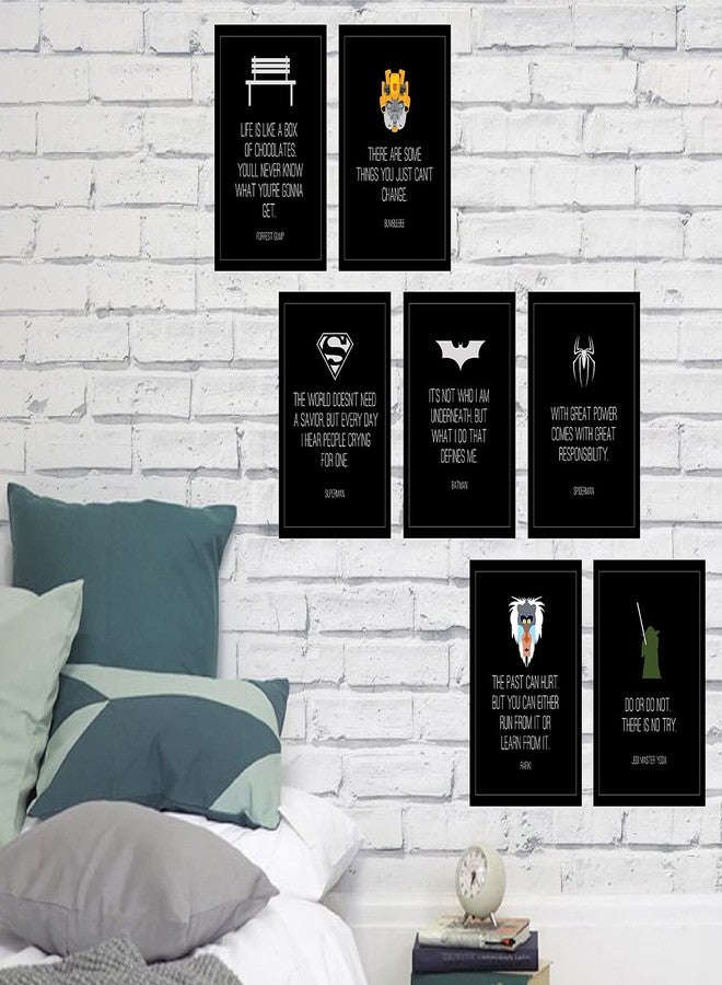 AD INFINITUM Movie Quotes Wall Posters | 300 GSM Paper, 9x13 inches | Set of 7 (9x13 inches) Black - Image 2