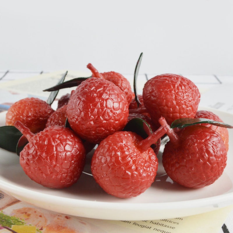 5pcs Realistic Artificial Fake Model Simulation Lychee Artificial Fruits - Image 3