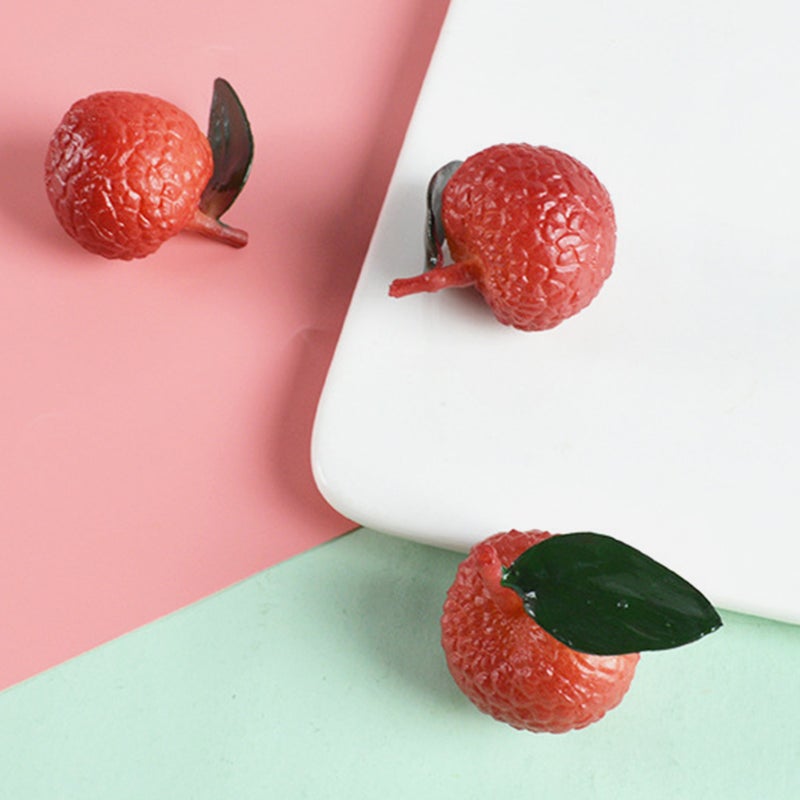 5pcs Realistic Artificial Fake Model Simulation Lychee Artificial Fruits - Image 5