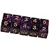 Yiotfandoll 10PCS Polyhedral Dice D6 Acrylic 16mm 6 Sided Double Color Game Dice for RPG MTG DND Table Games Purple Black - Image 2