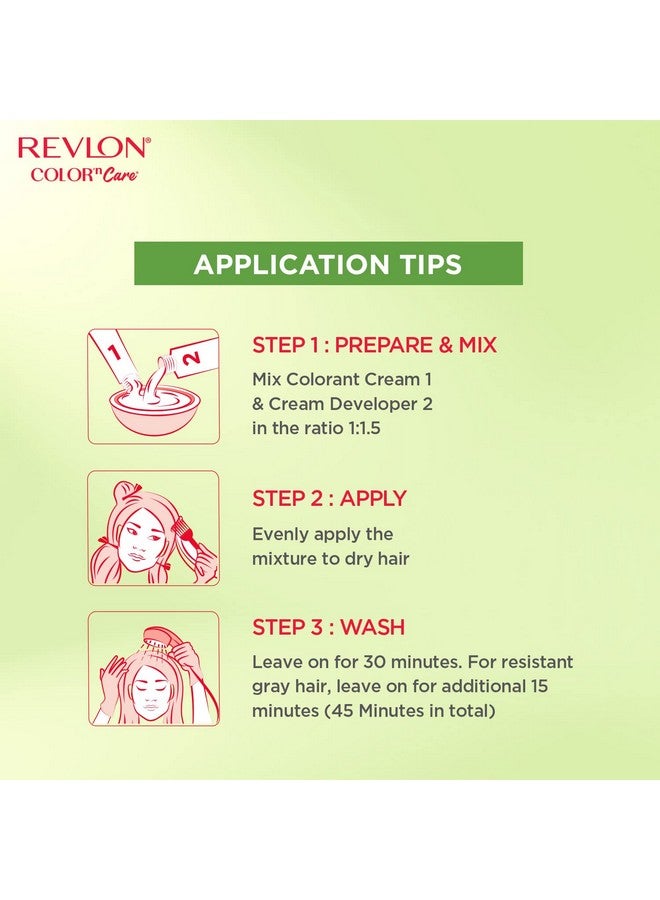 ريفلون صبغة شعر دائمة من Color 'N Care للنساء -3 أغمق بني | مزيج من 4 زيوت وزبدة الشيا | لشعر حريري ولامع ومغذي | تغطية 100% للشعر الرمادي في 5 دقائق | خالية من الأمونيا - Image 5