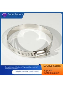 Direct 201 Stainless Steel American Hose Clamp 304 Stainless Steel Water Pipe Clamp Security Hoop Pipe Clamp-Specifications And Models:155-178(304 All Steel) 12mm