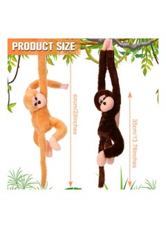 4 Packs Stuffed Monkey Hanging Monkey Stuffed Animal Monkey Plush Toy with Hook and Loop Fasteners Hands Large Stuffed Animal, Monkey Hanging 23 Inch for Adults Gifts Decors - pzsku/Z43117719E34DD3AA69FBZ/45/_/1698454338/254cddff-326b-46f9-8ba0-6edab134e056