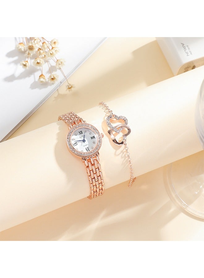 XSVO 5 in 1 Women's Necklace,Watch,Bracelet,Ring,Earring Gift Set,Quartz Watch,Women Watch Business Gifts Unique Wristwatch,Holiday Gifts,Birthday Gift  - Image 3