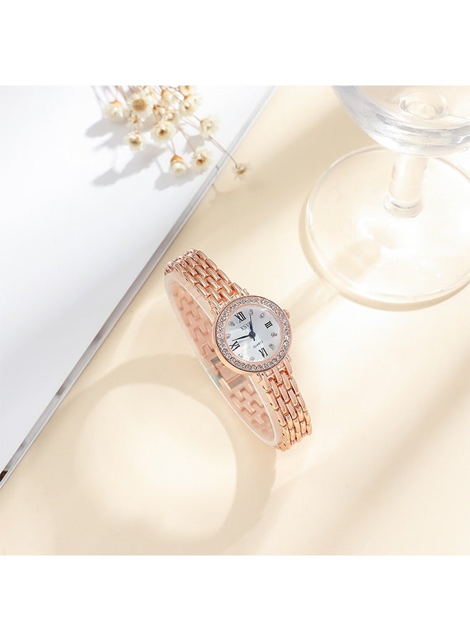 XSVO 5 in 1 Women's Necklace,Watch,Bracelet,Ring,Earring Gift Set,Quartz Watch,Women Watch Business Gifts Unique Wristwatch,Holiday Gifts,Birthday Gift  - Image 2