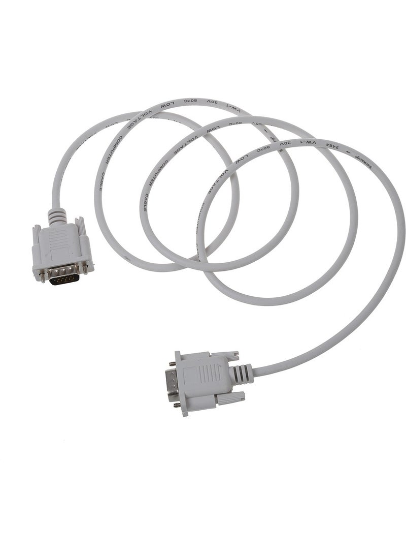 Pabiflo - VGA DB15 Male - RS232 DB9 Pin Male Adapter Cable / Video Graphics Extension Cable (White, 1.4m) (From Overseas) - Image 1