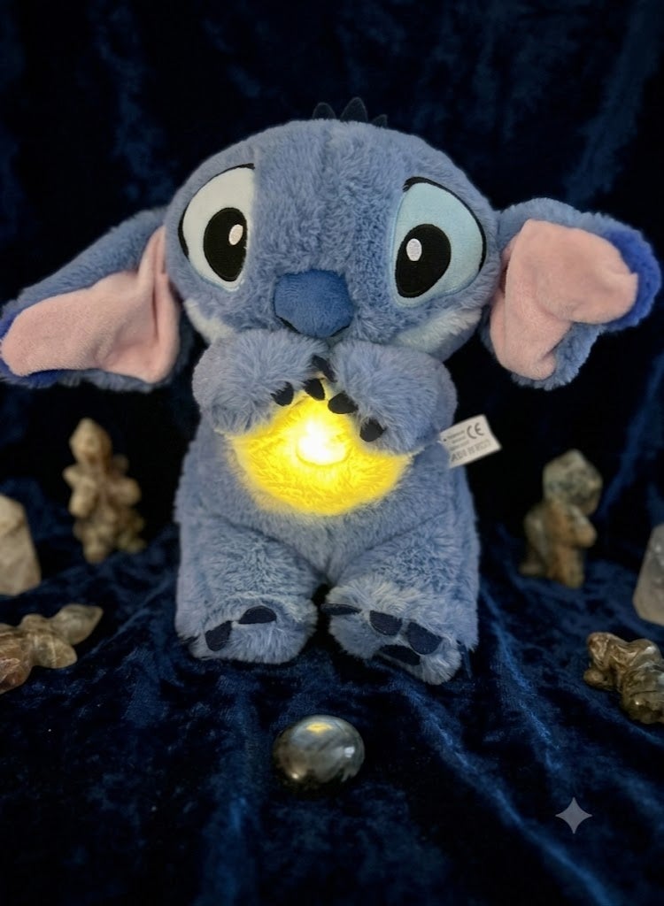 Stitch Teddy Bear | Stuffed Stitch Plush | Light-Up Stitch Teddy | Breathing Stitch Plush | Light & Breathing Stitch Toy | Stitch Plush for Kids | Stuffed Stitch Doll | Glowing Stitch | Soft Stitch Plush | Blue Stitch Toy | Stuffed Toy for Kids | Sleep Companion Plush | Calming Plush Toy | Light-Up Teddy for Kids | LED Plush Toy | Battery Operated Plush | Sleep Plush Doll | Hugging Plush Toy | Gift for Kids | Birthday Gift for Children | Cute Stitch Plush | Soft Stitch Doll | Light-Up Kids Toy | Stuffed Stitch | Breathing Plush Toy - Image 1