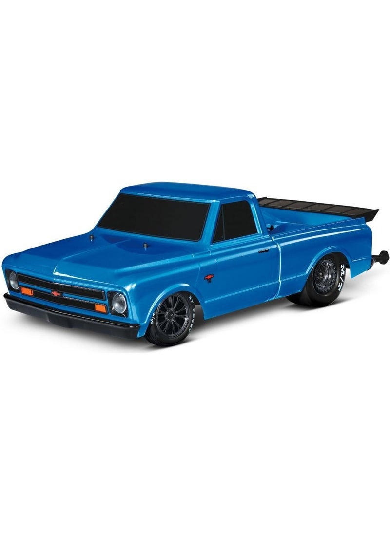 TRAXXAS Drag Slash 1/10 Vxl Brushless 2WD Rtr Truck W/tqi / 1967 Chevrolet C10 Body Electric Model Car Blue  - Image 1