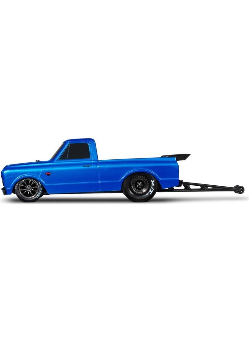 TRAXXAS Drag Slash 1/10 Vxl Brushless 2WD Rtr Truck W/tqi / 1967 Chevrolet C10 Body Electric Model Car Blue  - Image 3