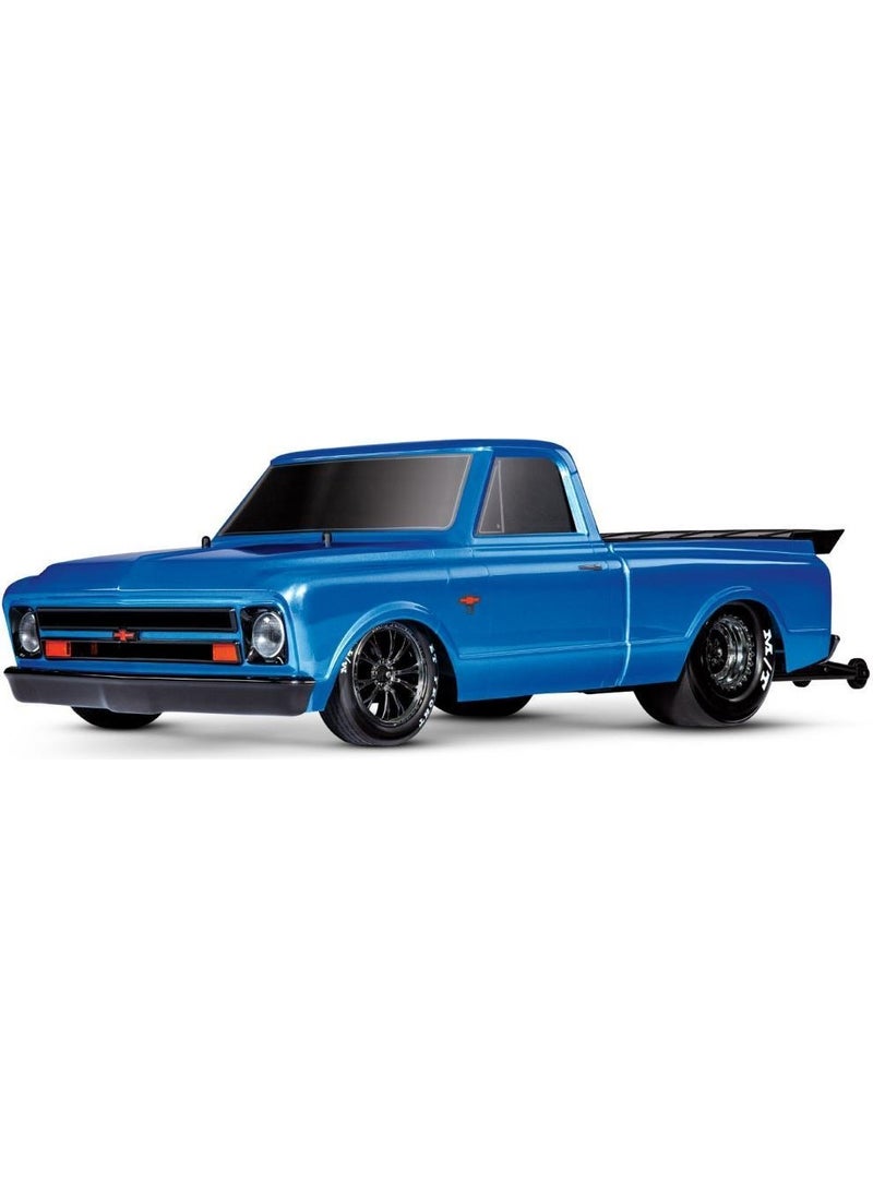 TRAXXAS Drag Slash 1/10 Vxl Brushless 2WD Rtr Truck W/tqi / 1967 Chevrolet C10 Body Electric Model Car Blue  - Image 4