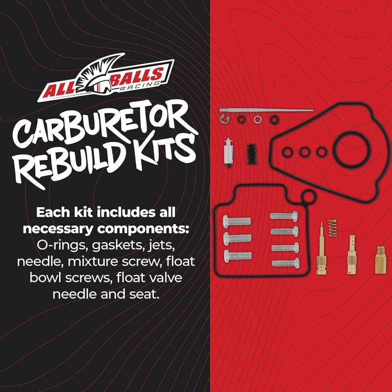 All Balls Racing 26-1333 Carburetor Rebuild Kit for Honda TRX400EX and TRX400X - Image 2