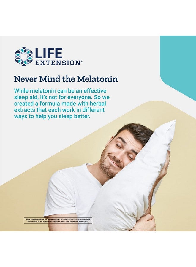 لايف إكستنشن Life Extension Herbal Sleep PM - مكمل طبيعي للنوم بدون ميلاتونين - مع مستخلصات بلسم الليمون والهونوكيول والبابونج لنوم صحي - خالٍ من الكائنات المعدلة وراثيًا وخالي من الجلوتين - 30 كبسولة نباتية - Image 2
