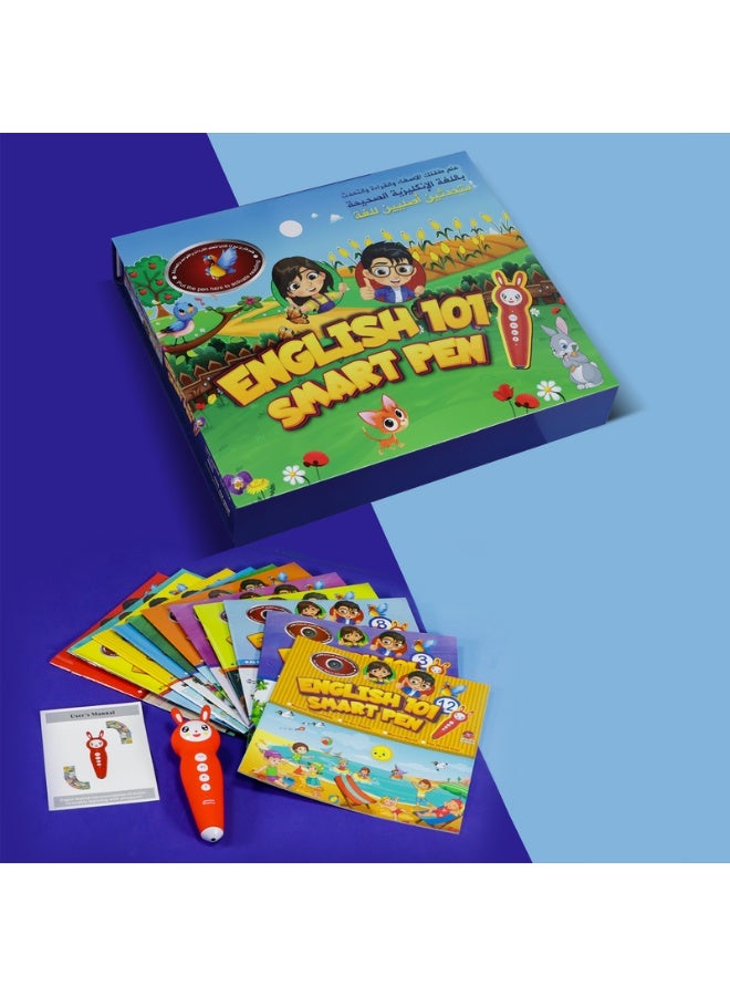 سندس قلم إنجليزي ذكي 101 مع 12 كتابًا ناطقًا | مجموعة تعليمية تفاعلية لتعلّم المحادثة والنطق الصحيح للأطفال - Image 2