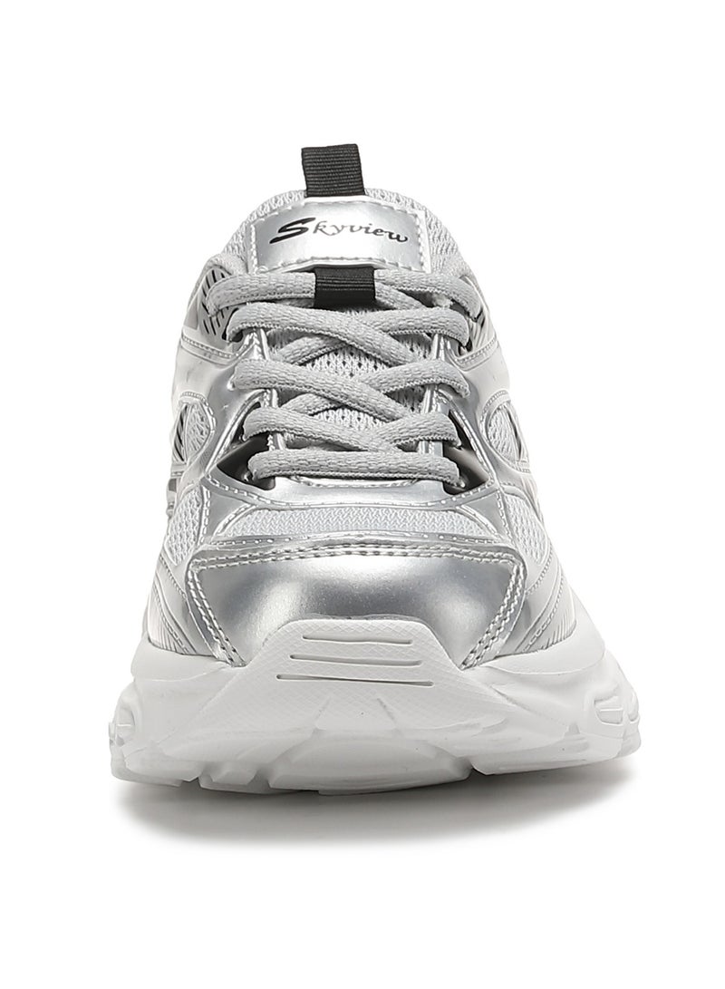 Sky View Boys Girls Shoes Kids Sneakers Tennis Running Shoes Lace-up Unisex Lightweight Breathable Walking Shoes High Quality Glossy Material Fashin Sports Shoes For Children's - Image 3