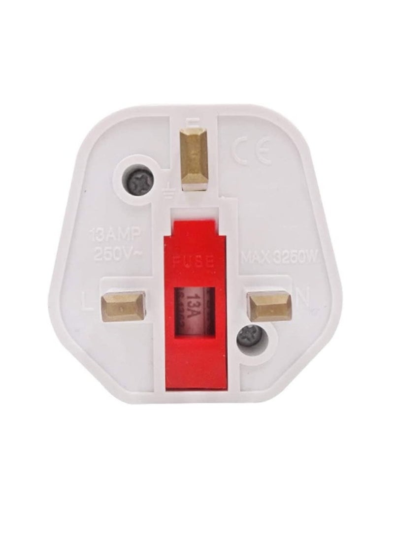 EU to UK Plugs Adapter British Plug to EU Schuko Female Plugs Power Converter 2 Pin Socket EU to UK Travel Adapter 13A 250V BS1362 FUSED Pack of 2 pcs - Image 2